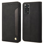 Xiaomi Redmi Note 11 4G (Qualcomm)/Redmi Note 11S 4G, hudvenlig overflade, fingeraftryksbeskyttende mobilstativ, stødsikkert pungcover, lædercover