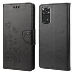 For Xiaomi Redmi Note 11 4G (Qualcomm)/Redmi Note 11S 4G Imprinted Flowers Butterflies Pattern PU Leather Cover Wallet Stand Phone Case Shell