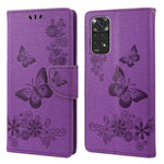 For Xiaomi Redmi Note 11 4G (Qualcomm)/Redmi Note 11S 4G Smart Phone Shell Imprinted Big Butterflies Leather Mobile Phone Case Wallet Stand Covering