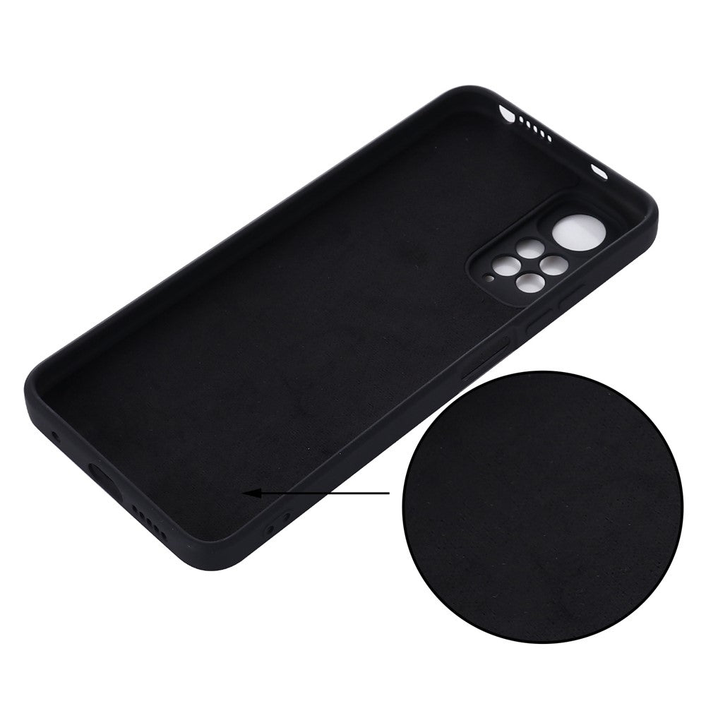 For Xiaomi Redmi Note 11S 4G / Redmi Note 11 4G (Qualcomm) Liquid Silicone Phone Case Silky-Soft Anti-Scratch Protective Cover with Strap