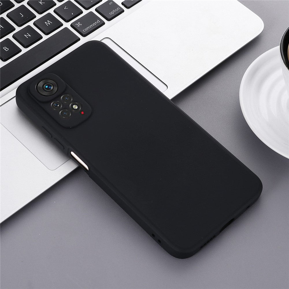 For Xiaomi Redmi Note 11S 4G / Redmi Note 11 4G (Qualcomm) Liquid Silicone Phone Case Silky-Soft Anti-Scratch Protective Cover with Strap