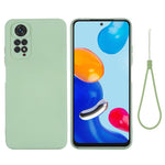 For Xiaomi Redmi Note 11S 4G / Redmi Note 11 4G (Qualcomm) Liquid Silicone Phone Case Silky-Soft Anti-Scratch Protective Cover with Strap