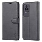 AZNS for Xiaomi Redmi K50/K50 Pro PU Leather Wallet Case Foldable Stand Phone Full-protection Cover
