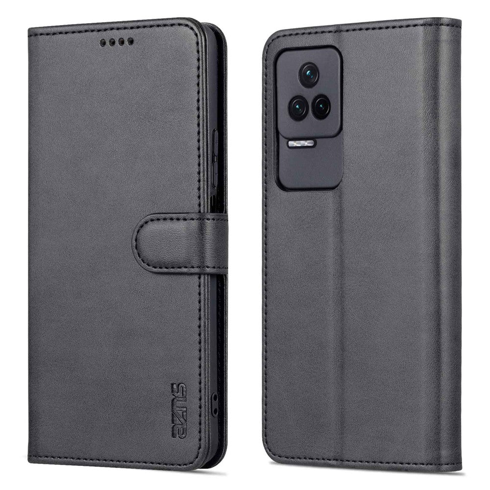 AZNS for Xiaomi Redmi K50/K50 Pro PU Leather Wallet Case Foldable Stand Phone Full-protection Cover