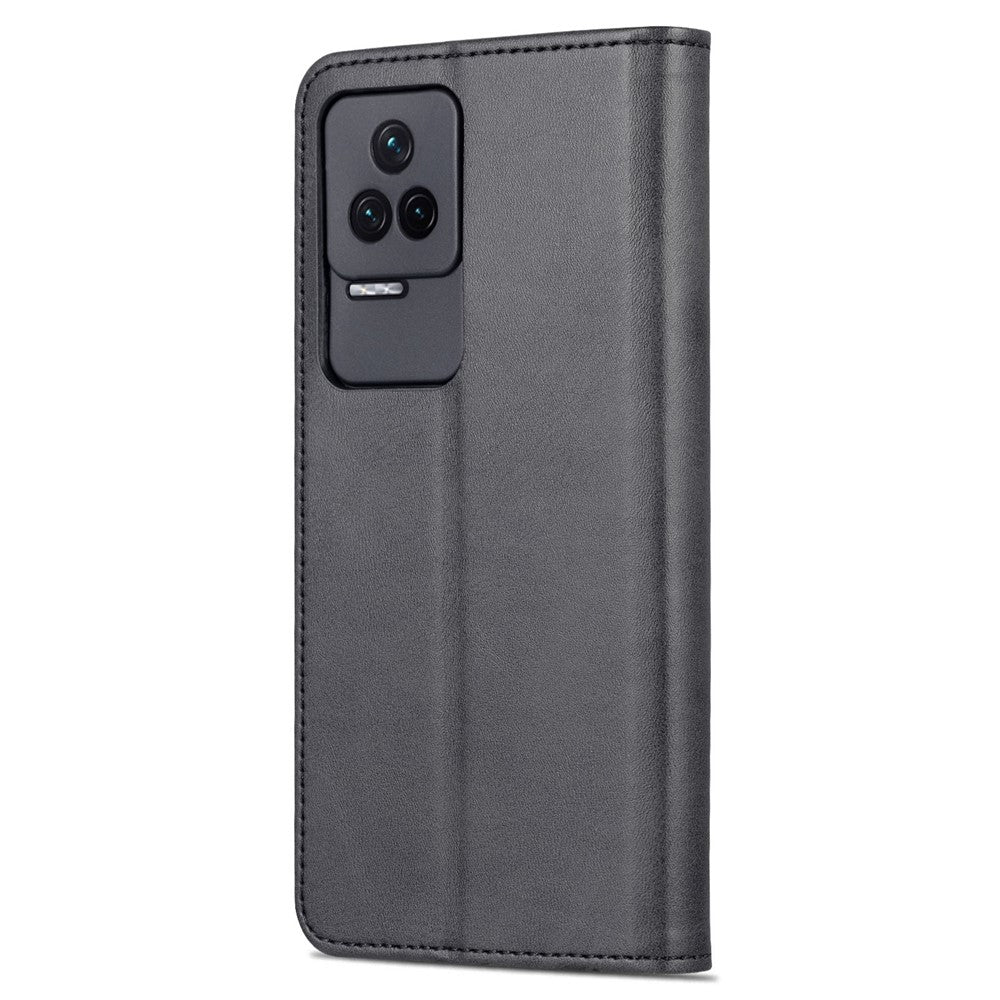 AZNS for Xiaomi Redmi K50/K50 Pro PU Leather Wallet Case Foldable Stand Phone Full-protection Cover