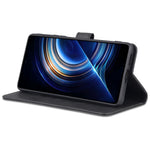 AZNS for Xiaomi Redmi K50/K50 Pro PU Leather Wallet Case Foldable Stand Phone Full-protection Cover
