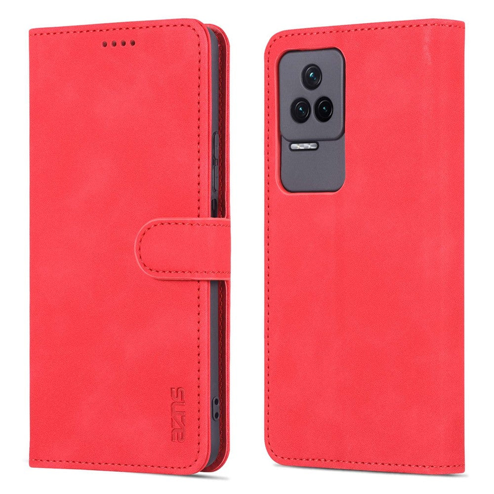 AZNS for Xiaomi Redmi K50/K50 Pro PU Leather Wallet Case Foldable Stand Phone Full-protection Cover