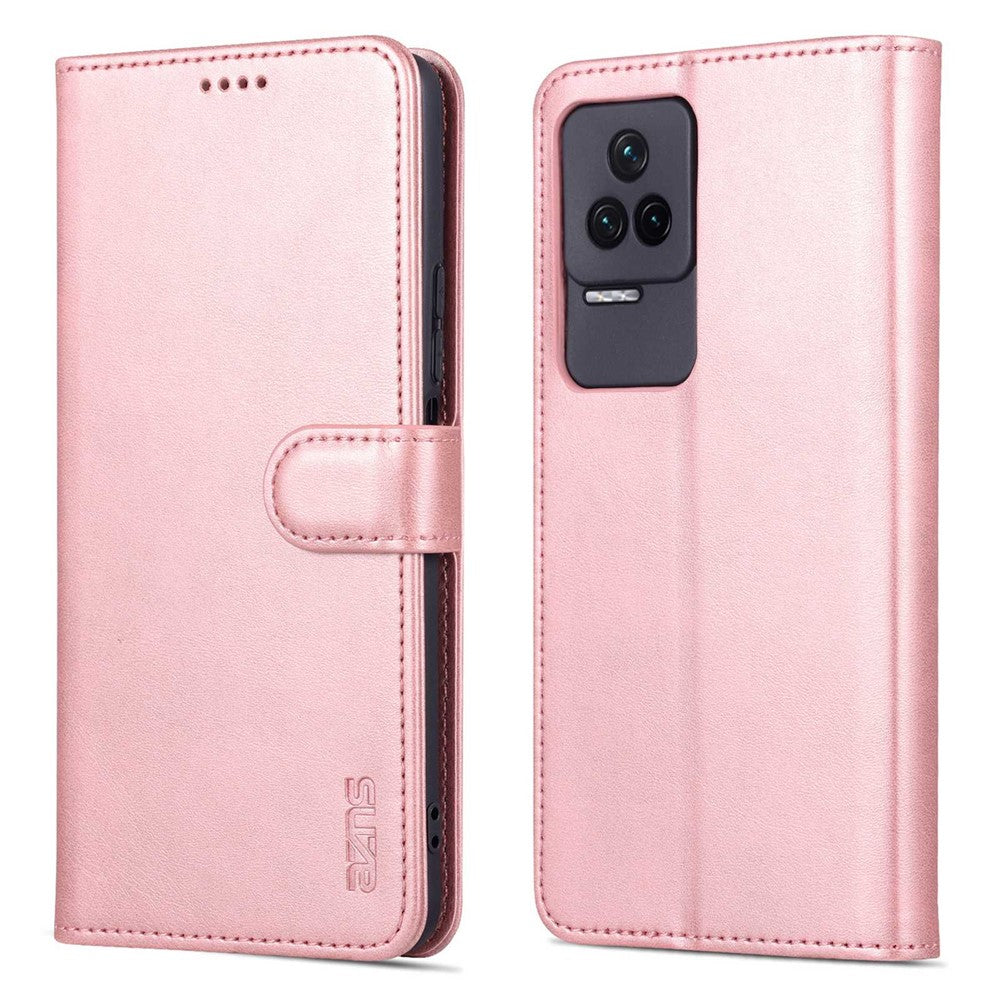 AZNS for Xiaomi Redmi K50/K50 Pro PU Leather Wallet Case Foldable Stand Phone Full-protection Cover