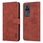 AZNS for Xiaomi Redmi K50/K50 Pro PU Leather Wallet Case Foldable Stand Phone Full-protection Cover