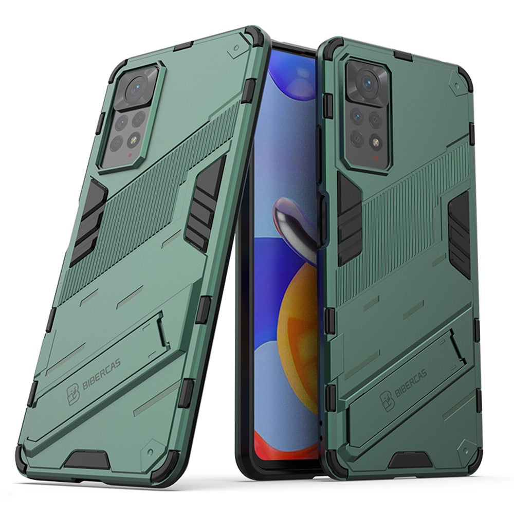 Xiaomi Redmi Note 12 Pro 4G / 11 Pro 4G (MediaTek) / Note 11 Pro 5G (Qualcomm) Hårt PC + Mjukt TPU Stativ mobilskal