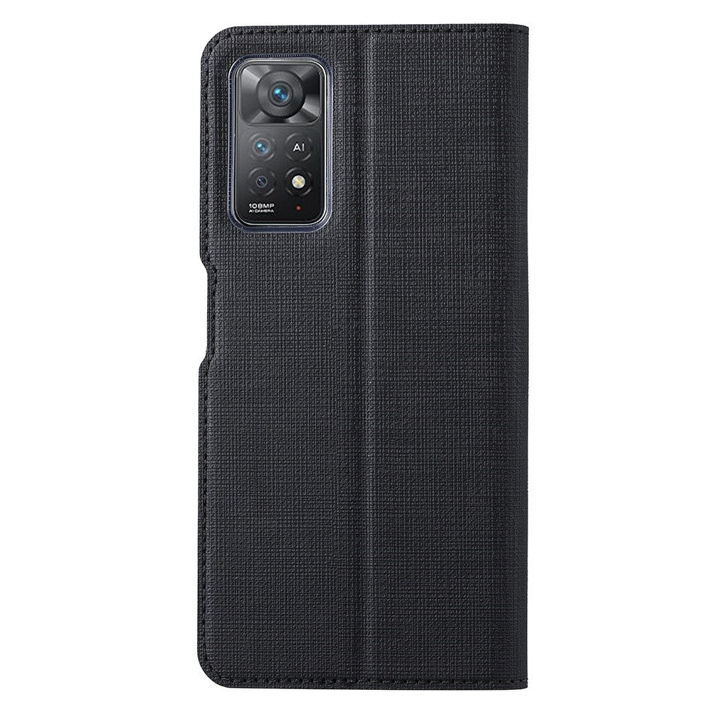 VILI DMX-serien för Xiaomi Redmi Note 12 Pro 4G / 11 Pro 4G (MediaTek) / Note 11 Pro 5G (Qualcomm) PU-läder, fallskyddande stativ, mobilskal med korthållare
