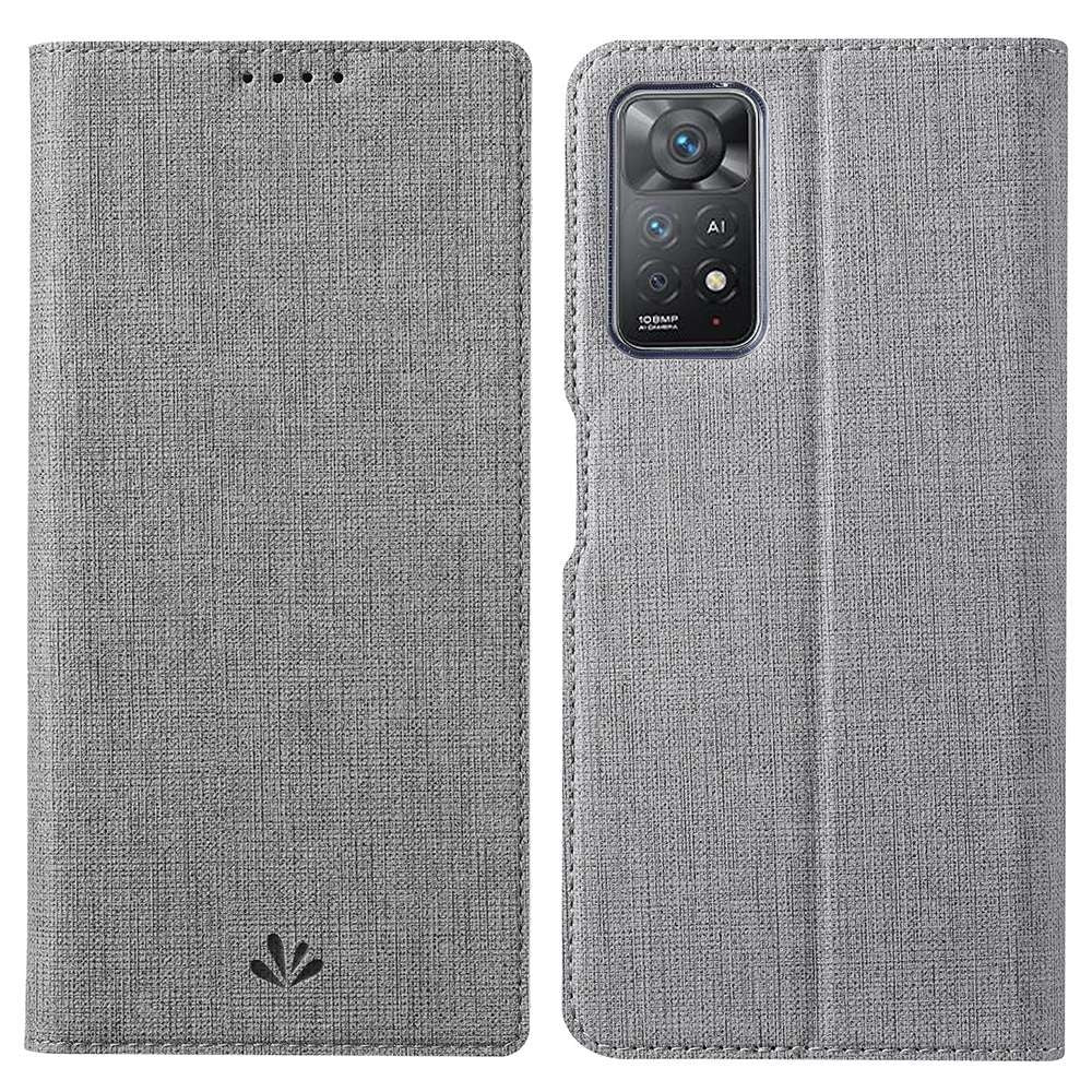 VILI DMX-serien för Xiaomi Redmi Note 12 Pro 4G / 11 Pro 4G (MediaTek) / Note 11 Pro 5G (Qualcomm) PU-läder, fallskyddande stativ, mobilskal med korthållare