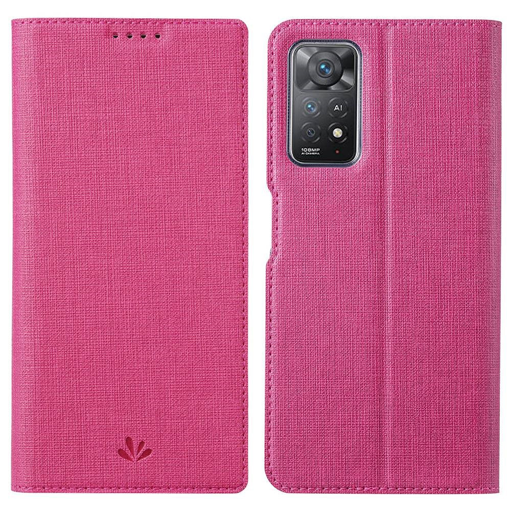 VILI DMX-serien för Xiaomi Redmi Note 12 Pro 4G / 11 Pro 4G (MediaTek) / Note 11 Pro 5G (Qualcomm) PU-läder, fallskyddande stativ, mobilskal med korthållare
