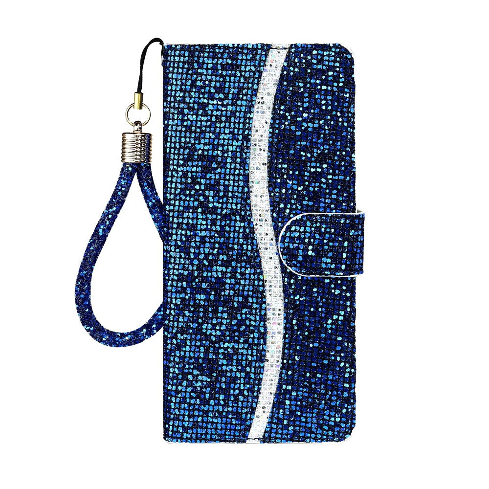 For Xiaomi Redmi Note 11 Pro 5G (Qualcomm)/Redmi Note 11 Pro 4G (MediaTek) Fashionable Glittery Sequins PU Leather Shockproof Cell Phone Case with Stand Wallet