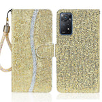 For Xiaomi Redmi Note 11 Pro 5G (Qualcomm)/Redmi Note 11 Pro 4G (MediaTek) Fashionable Glittery Sequins PU Leather Shockproof Cell Phone Case with Stand Wallet