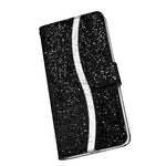 For Xiaomi Redmi Note 11 4G (Qualcomm)/Redmi Note 11S 4G Glittery Sequins PU Leather Drop-proof Scratch-resistant Wallet Phone Case with Stand