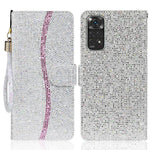 For Xiaomi Redmi Note 11 4G (Qualcomm)/Redmi Note 11S 4G Glittery Sequins PU Leather Drop-proof Scratch-resistant Wallet Phone Case with Stand