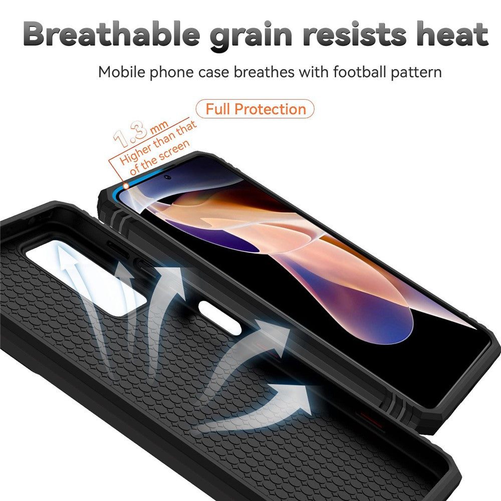 For Xiaomi Redmi Note 11 Pro 4G (MediaTek) / Redmi Note 11 Pro 5G (Qualcomm) Protector Hard PC + TPU Protective Case Rotating Ring Kickstand Phone Protector with Slide Camera Cover