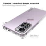 ENKAY HAT PRINCE til Xiaomi Redmi Note 11 Pro 5G (Kina) (MediaTek)/11 Pro+ 5G, krystalklart cover med faldsikring i alle fire hjørner, skridsikker kant, TPU-mobilskal