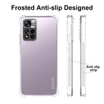 ENKAY HAT PRINCE til Xiaomi Redmi Note 11 Pro 5G (Kina) (MediaTek)/11 Pro+ 5G, krystalklart cover med faldsikring i alle fire hjørner, skridsikker kant, TPU-mobilskal
