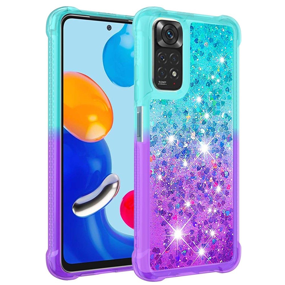 For Xiaomi Redmi Note 11S 4G / Redmi Note 11 4G (Qualcomm) TPU Case Gradient Quicksand Phone Back Cover