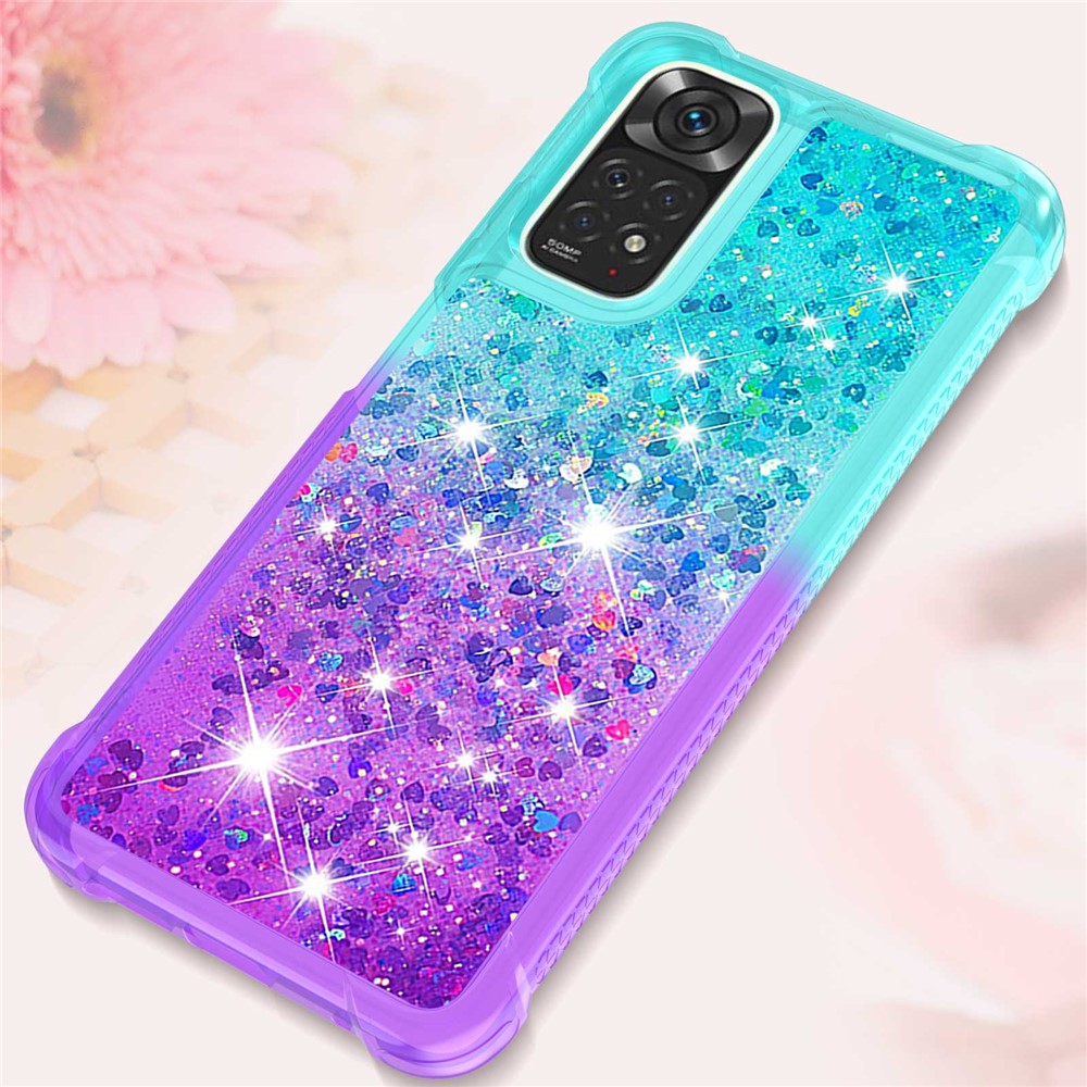 For Xiaomi Redmi Note 11S 4G / Redmi Note 11 4G (Qualcomm) TPU Case Gradient Quicksand Phone Back Cover
