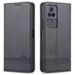 AZNS For Xiaomi Redmi K50 Pro/K50 Protective Phone Case Magnetic Closure Textured PU Leather Stand Phone Cover with Wallet
