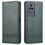 AZNS For Xiaomi Redmi K50 Pro/K50 Protective Phone Case Magnetic Closure Textured PU Leather Stand Phone Cover with Wallet