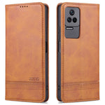 AZNS For Xiaomi Redmi K50 Pro/K50 Protective Phone Case Magnetic Closure Textured PU Leather Stand Phone Cover with Wallet