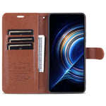 AZNS For Xiaomi Redmi K50 Pro/K50 Wallet Phone Case Textured PU Leather Folio Flip Book Cover TPU Shockproof Stand Case