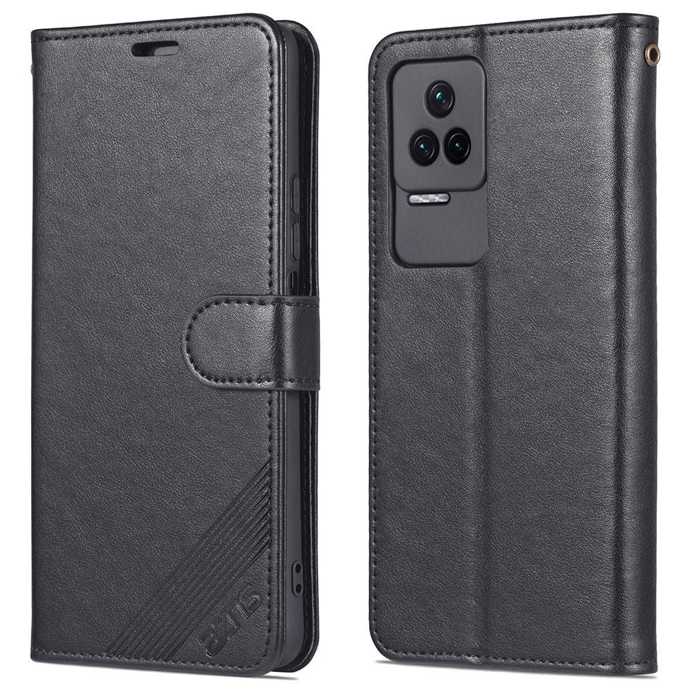 AZNS For Xiaomi Redmi K50 Pro/K50 Wallet Phone Case Textured PU Leather Folio Flip Book Cover TPU Shockproof Stand Case