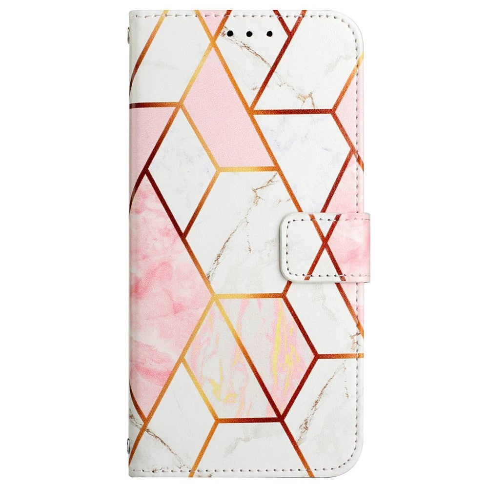 YB Pattern Printing Leather Series-5 for Xiaomi Redmi 10 Prime+ 5G / Redmi Note 11E 5G / Redmi 10 5G, Marble Pattern Leather Case 360 Degree Wrapped Stand Wallet Phone Shell