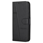 For Xiaomi Redmi K50 Pro/K50 Fashionable Cell Phone Case PU Leather Stitching Wallet Magnetic Closure Shockproof Folding Stand Phone Cover with Strap