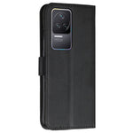 For Xiaomi Redmi K50 Pro/K50 Fashionable Cell Phone Case PU Leather Stitching Wallet Magnetic Closure Shockproof Folding Stand Phone Cover with Strap