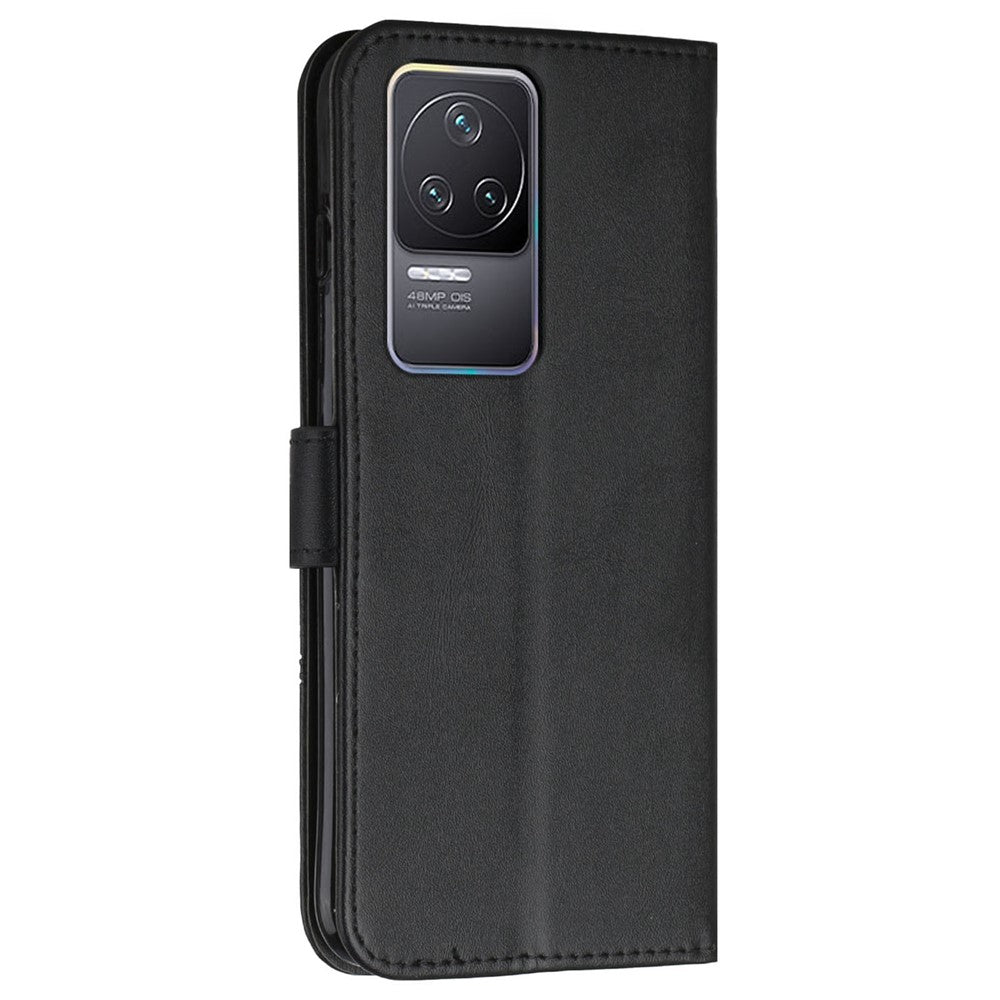 For Xiaomi Redmi K50 Pro/K50 Fashionable Cell Phone Case PU Leather Stitching Wallet Magnetic Closure Shockproof Folding Stand Phone Cover with Strap