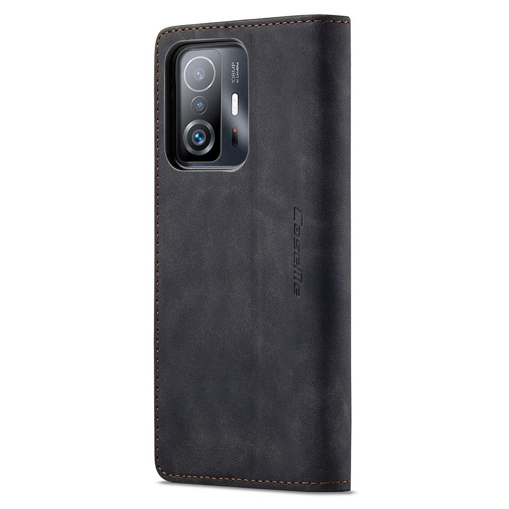 CASEME 013-serien för Xiaomi 11T / 11T Pro PU-läder, folio-flipfodral, plånboksfodral, magnetiskt, självabsorberande stativ, bokomslag