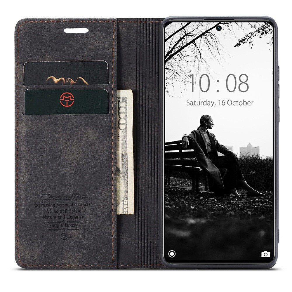 CASEME 013-serien för Xiaomi 11T / 11T Pro PU-läder, folio-flipfodral, plånboksfodral, magnetiskt, självabsorberande stativ, bokomslag