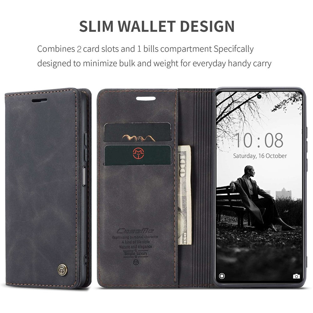 CASEME 013-serien för Xiaomi 11T / 11T Pro PU-läder, folio-flipfodral, plånboksfodral, magnetiskt, självabsorberande stativ, bokomslag
