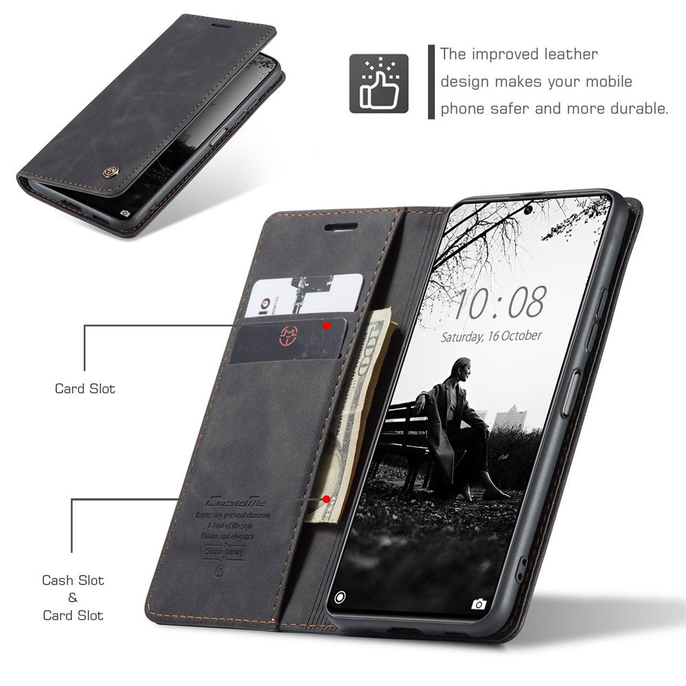 CASEME 013-serien för Xiaomi 11T / 11T Pro PU-läder, folio-flipfodral, plånboksfodral, magnetiskt, självabsorberande stativ, bokomslag