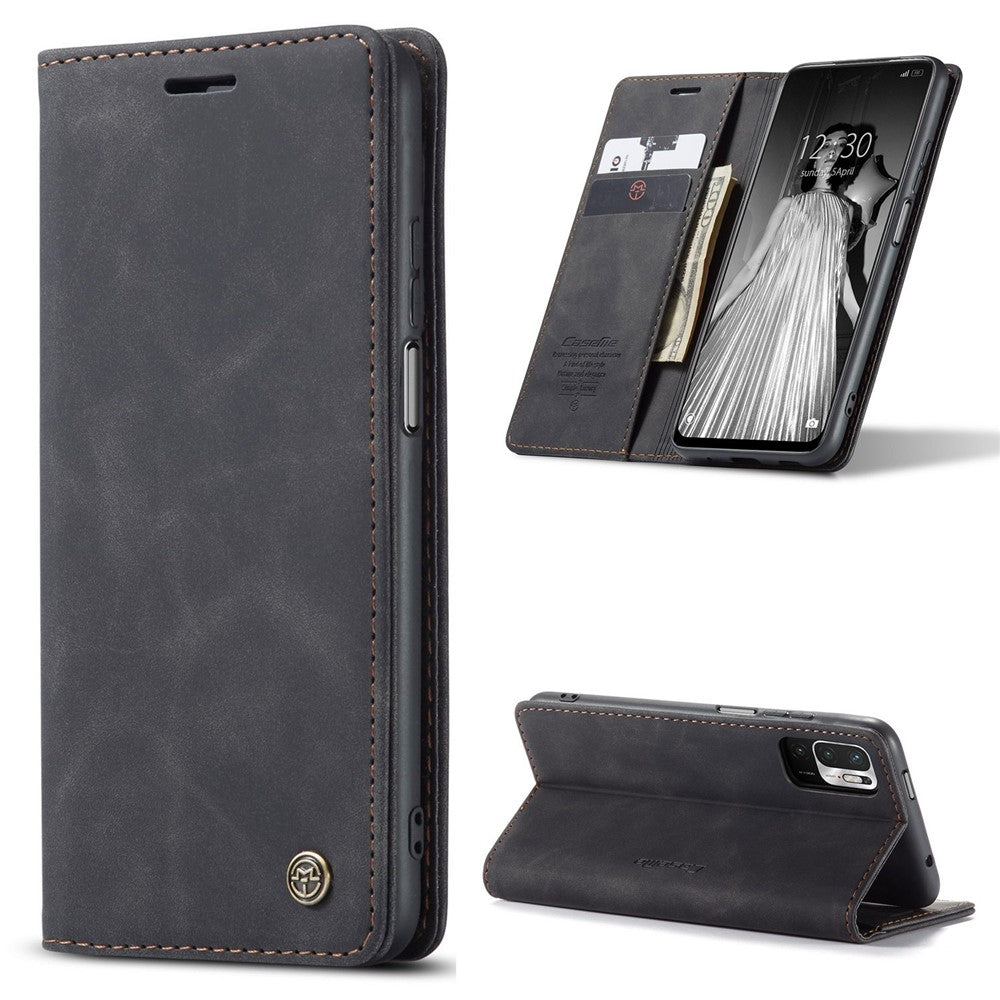 For Xiaomi Redmi Note 10 5G/Redmi Note 10T 5G/Poco M3 Pro 4G/5G CASEME 013 Series PU Leather Case Folio Stand Wallet Magnetic Auto Closing Protective Cover