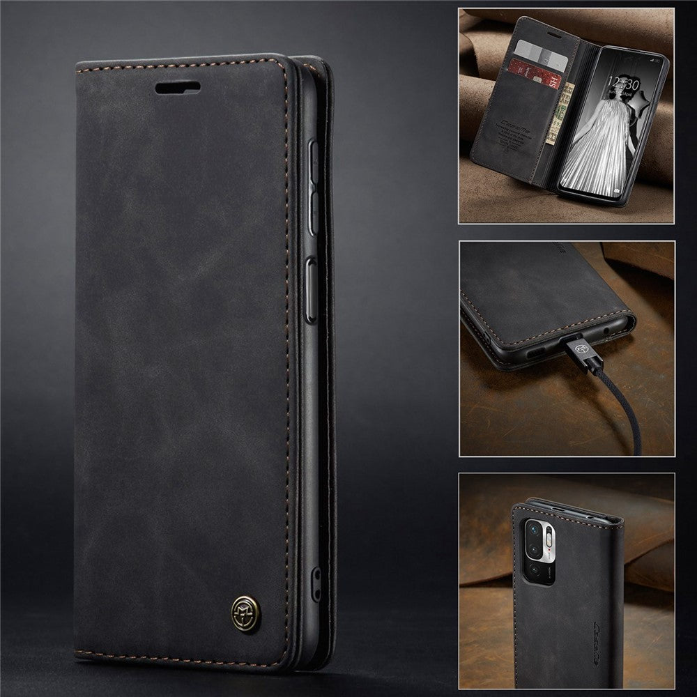 For Xiaomi Redmi Note 10 5G/Redmi Note 10T 5G/Poco M3 Pro 4G/5G CASEME 013 Series PU Leather Case Folio Stand Wallet Magnetic Auto Closing Protective Cover