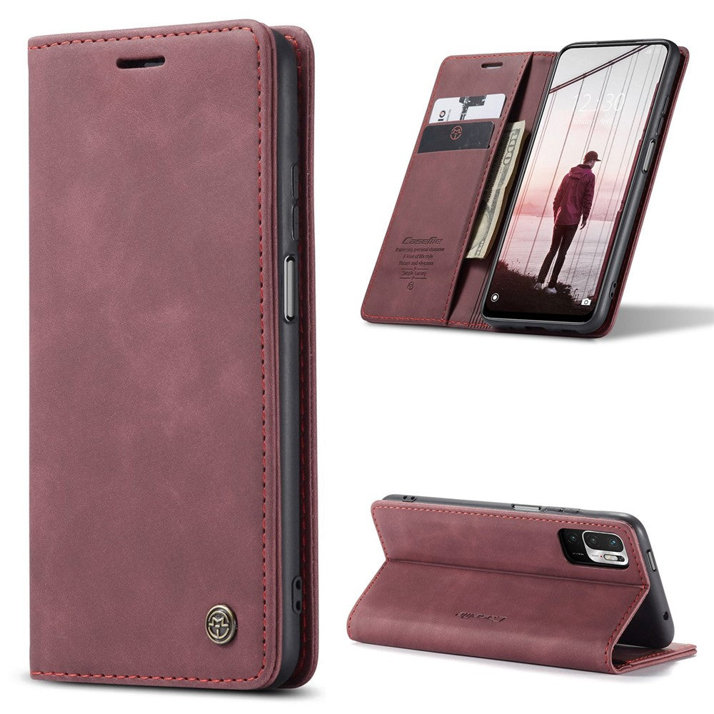 For Xiaomi Redmi Note 10 5G/Redmi Note 10T 5G/Poco M3 Pro 4G/5G CASEME 013 Series PU Leather Case Folio Stand Wallet Magnetic Auto Closing Protective Cover
