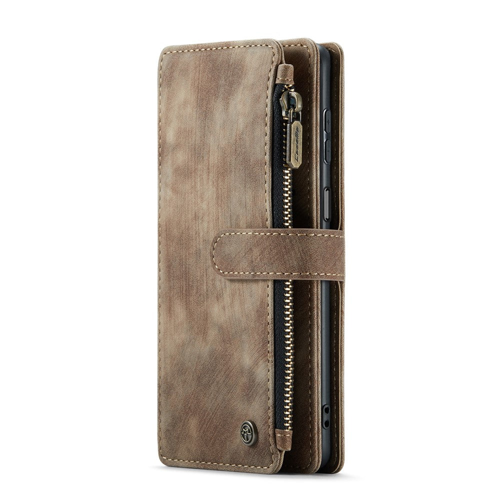 For Xiaomi Poco M5s 4G / Redmi Note 10 4G / Redmi Note 10S 4G Phone Cases with Strap CASEME C30 Zipper Multiple Card Holder PU Leather Cover