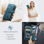 Xiaomi Redmi Note 10 Pro 4G (Global) / (Indien) / Note 10 Pro Max mobilskal med Rem CASEME C30 Dragkedja Flera Korthållare PU-läderfodral
