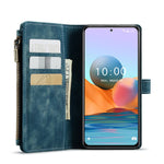 Xiaomi Redmi Note 10 Pro 4G (Global) / (Indien) / Note 10 Pro Max mobilskal med Rem CASEME C30 Dragkedja Flera Korthållare PU-läderfodral