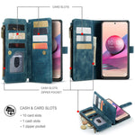 Xiaomi Redmi Note 10 Pro 4G (Global) / (Indien) / Note 10 Pro Max mobilskal med Rem CASEME C30 Dragkedja Flera Korthållare PU-läderfodral