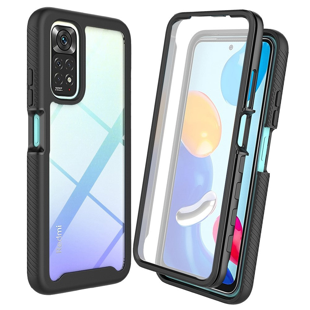 3-in-1 Hybrid Phone Case for Xiaomi Redmi Note 11 4G (Qualcomm)/Note 11S 4G, Full Coverage Drop-Protection Detachable Phone Cover with PET Screen Protector
