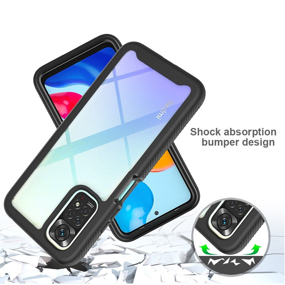 3-in-1 Hybrid Phone Case for Xiaomi Redmi Note 11 4G (Qualcomm)/Note 11S 4G, Full Coverage Drop-Protection Detachable Phone Cover with PET Screen Protector