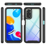 3-i-1 hybridmobilskal för Xiaomi Redmi Note 11 4G (Qualcomm)/Note 11S 4G, heltäckande fallskydd, avtagbart mobilskal med PET-skärmskydd
