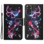 Pattern-Printing Leather Case for Xiaomi Redmi Note 11 4G (Qualcomm)/Note 11S 4G, Full Protection Strap Leather Phone Shell with Wallet and Stand
